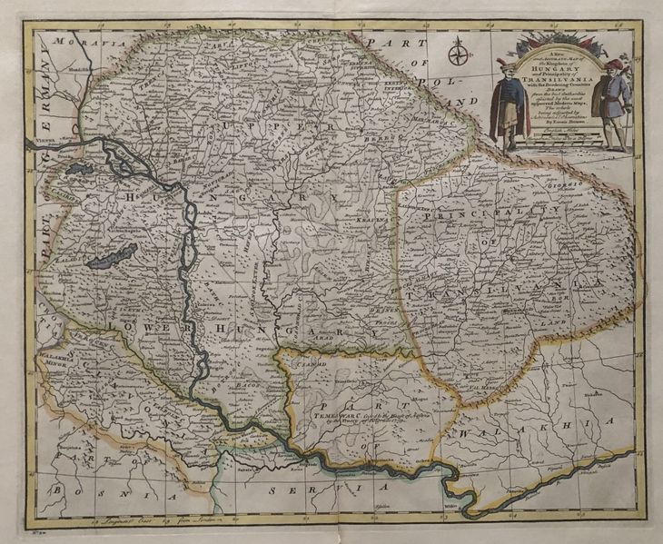 Mapa Uhorska ('A new and accurate Map of the Kingdom Hungary and Principality of Transilvania...') - 1